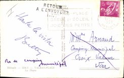 Modern Postcard Headlight Valras Beach