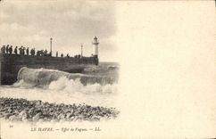 CPA Phare Le Havre Effet de vagues