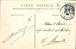 Vintage Postcard Headlight electric turning Calais Fire