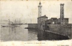 CPA Phare St Louis Cette Bateau