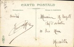 Vintage Postcard Militaria the life of the Ecole sailor of the Signals has arm