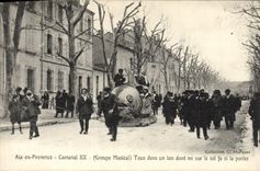 CPA Carnaval XX Aix en Provence Groupe musical Poisson 