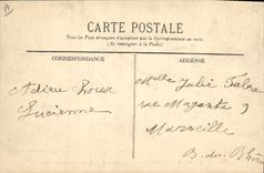 Postal Carnaval el Corso Aix en Provence Señorita E Taleze