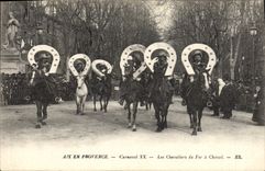 CPA Carnaval XX Aix en Provence Les chevaliers du Fer a cheval 