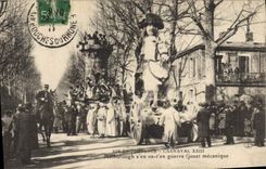 Vintage Postcard Carnaval XXIII Malborough from goes away you in Mechanical war Jouet Aix to Provence