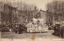 Vintage Postcard Carnival of Aix in Provence old science