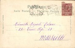 Vintage Postcard Fantasy Flowers Vine (in relief)