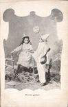 Vintage Postcard elegant Pierrot Pierrots Child