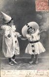 Vintage Postcard Pierrot Pierrots Children