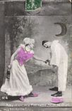 Vintage Postcard Pierrot Pierrots Pebble