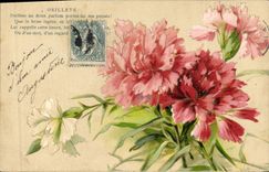 Postal Fantasia Flores Oeilles