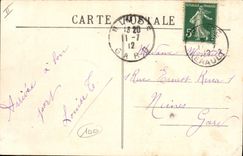 Vintage Postcard Headlight Cete sinning Boats circumventing the Mole