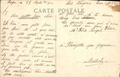 Vintage Postcard Headlight Departure for the Royan sin