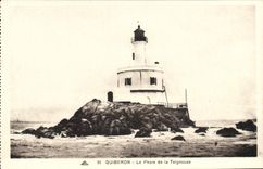 Vintage Postcard Quiberon Headlight the headlight of Teignousse