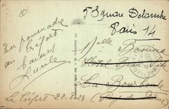 Vintage Postcard Headlight Treport the headlight and the pier effect of moonlight Boat