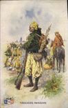 Vintage Postcard Militaria Tiralleurs Morrocans