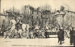 Vintage Postcard Carnaval of Aix Aix in Provence Malbourough from goes away you in mechanical war toy