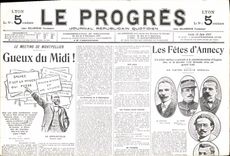 Vintage Postcard Newspapers Le Progrès Newspaper festivals of Annecy Meeting of Montpellier SIGNAL Republican Newspaper