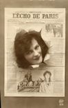 Vintage Postcard Fantasy Newspapers Newspaper Woman the Echo of Paris