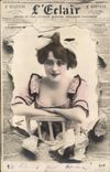 Vintage Postcard Fantasy Newspapers Newspaper the Flash Woman