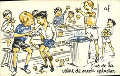 Vintage Postcard Camp-site Colonies Children