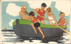 Vintage Postcard Children Colonies