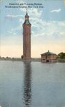 Vintage Postcard Tower water Tank and Pumping station Washington Heights New York City