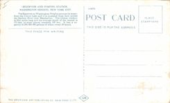 Vintage Postcard Tower water Tank and Pumping station Washington Heights New York City