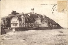 Vintage Postcard Tower water Granville the casino