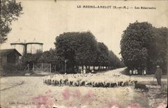 Vintage Postcard Tower water Mesnil Amelot the tanks Sheep Dog
