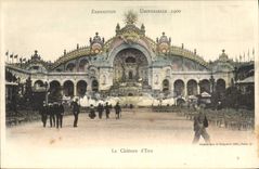 Vintage Postcard Tower water World Fair 1900 Paris