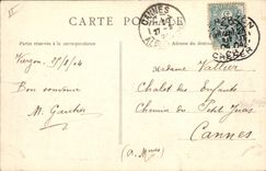 Vintage Postcard Tower water Vierzon Garden of the Professional National school