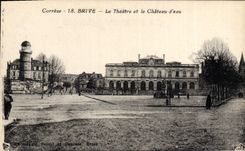 Vintage Postcard Tower water Brive the water theater and tower