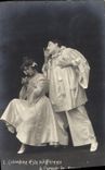 Vintage Postcard Pïerrot Colombine Pierrots remains indifferent
