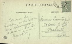 Postal Árbol los Echarmeaux en las maderas de abetos