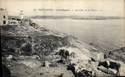 Vintage Postcard Headlight Bridge Swallow-hole Manech Port the Dimension and the headlight Cow