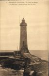 Vintage Postcard Phare of the Barges on the open sea has low tide one day of visit Sands of Olonne