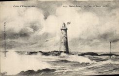 Vintage Postcard Holy Headlight Malo the tower of the garden