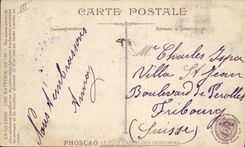 Vintage Postcard Militaria Guns a battery of 130mm