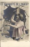 CPA Fantaisie Journaux Journal Le Patriote de l'Ouest