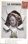 CPA Fantaisie Journaux Journal Le Journal Enfant Trocadero Paris