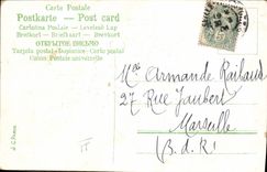 CPA Fantaisie Fleurs Poisson