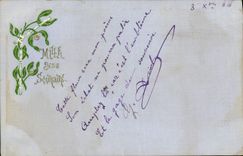 CPA Fantaisie Fleurs (carte toilee)