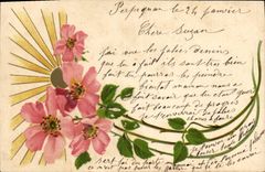 CPA Fantaisie Fleurs 