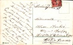 CPA Fantaisie Fleurs Colombe