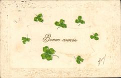 CPA Fantaisie Fleurs Trefles