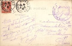 Postal Castillo de agua Correze Brive la pasarela Trenes