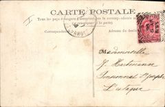 Vintage Postcard Dieppe Headlight the headlight one day of storm