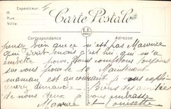 Vintage Postcard Headlight Le Havre the entry Thrown and Cuts it Boat