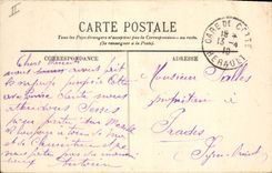 Vintage Postcard Headlight St Louis and the pier of Frontignac This Boats